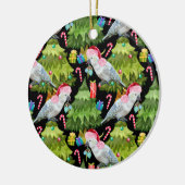 Summer Christmas Cockatoo Muster Keramik Ornament (Links)