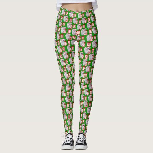 Summer Christmas Koalas Green Leggings (Vorderseite)
