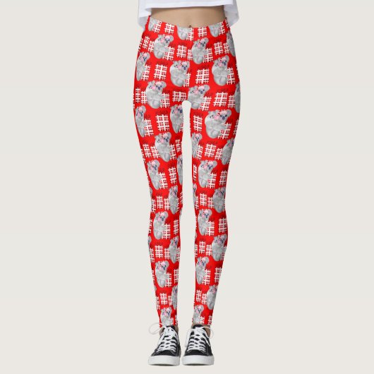 Summer Christmas Koalas Red Leggings (Vorderseite)