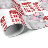 Summer Christmas Koalas White Geschenkpapier (Rolleneckpunkt)