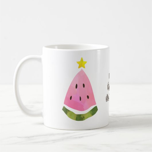 Summer Christmas Watermelon Tree Message Cup Tasse (Links)