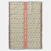 Summer Circles Muster individuelle Name werfen Dec Decke (Vorderseite Vertikal)