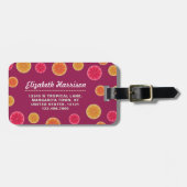 Summer Citrus Frucht Slice Tropisches Hübsches Mus Gepäckanhänger (Vorderseite horizontal)