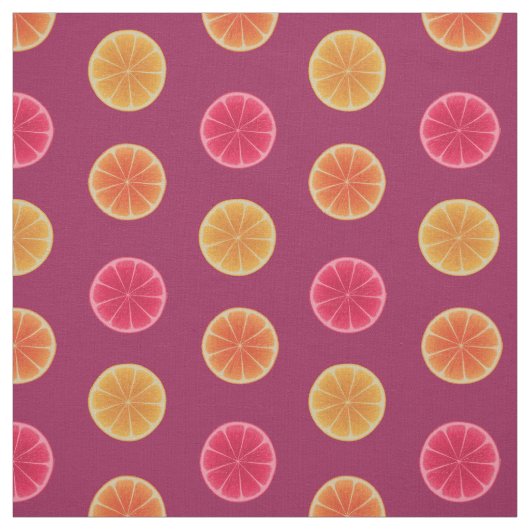 Summer Citrus Frucht Slice Tropisches Hübsches Mus Stoff (Muster)