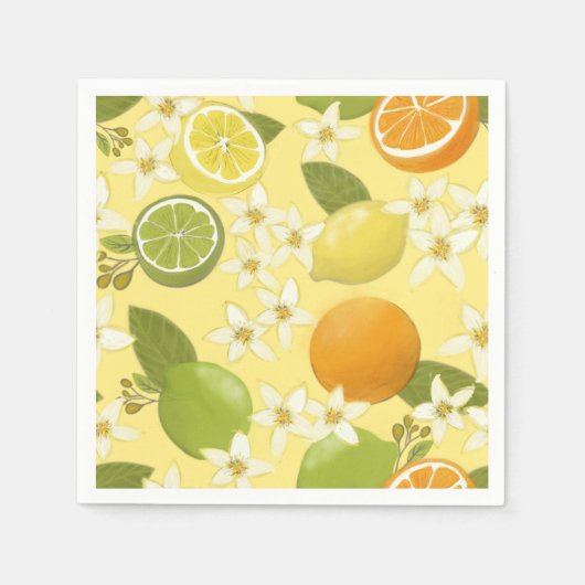 Summer Citrus Fruchtpapier Napkins Serviette (Vorderseite)
