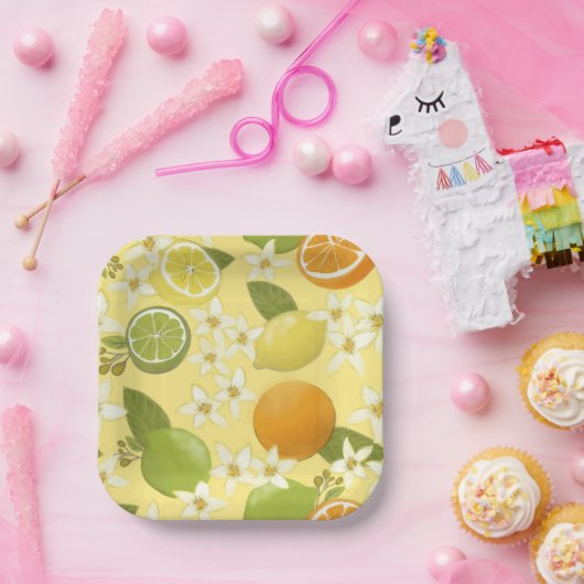 Summer Citrus Fruchtpapier Teller (Party)