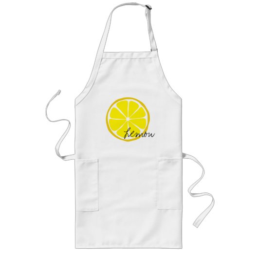 Summer Citrus Lemon Arpon Lange Schürze (Vorne)