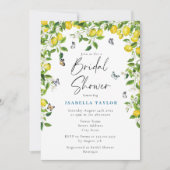 Summer Citrus Lemon Brautparty Einladung (Vorderseite)