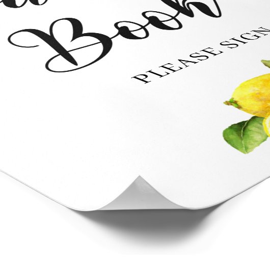 Summer Citrus Lemon Gästebuch Babydusche (Ecke)