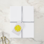 Summer Citrus Lemon Gift Tags Geschenkanhänger (Mit Garn)