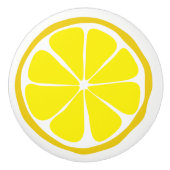 Summer Citrus Lemon Keramik Knob Keramikknauf (Vorderseite)