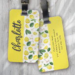 Summer Citrus Lemon Monogram Gepäckanhänger<br><div class="desc">✈️ ✨ Tagged und Trendy! Steigern Sie Ihren Reisestil mit unseren personalisierten Gepäckanhängern - der ideale Begleiter für jedes Abenteuer. 🛄 🎉 Wohin wird Ihr nächstes Abenteuer Sie führen?</div>