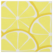 Summer Citrus Lemon Slices Fabric Stoff (Nahaufnahme)