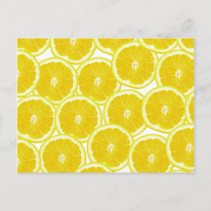 Summer Citrus Lemon Slices Postkarte