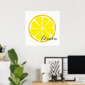 Summer Citrus Lemon Wall Art Poster (Heimbüro)