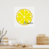 Summer Citrus Lemon Wall Art Poster (Küche)