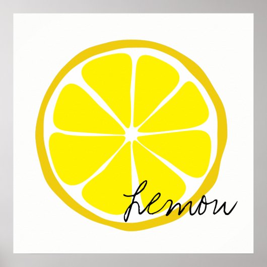 Summer Citrus Lemon Wall Art Poster (Vorne)