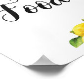 Summer Citrus Lemons Food Sign Baby Dusche Poster (Ecke)
