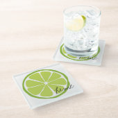 Summer Citrus Limon Glass Untersetzer (Schrägansicht)