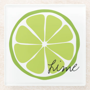 Summer Citrus Limon Glass Untersetzer