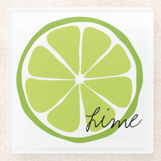 Summer Citrus Limon Glass Untersetzer (Vorderseite)