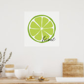 Summer Citrus Limon Wall Art Poster (Küche)