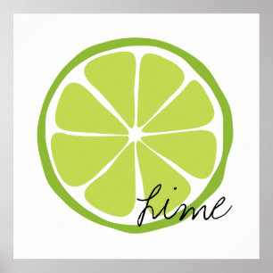 Summer Citrus Limon Wall Art Poster