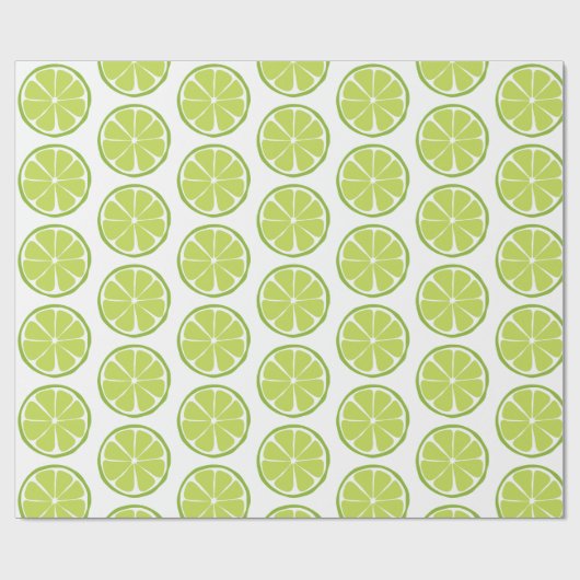Summer Citrus Limon Wrapping Paper Geschenkpapier (Flach)