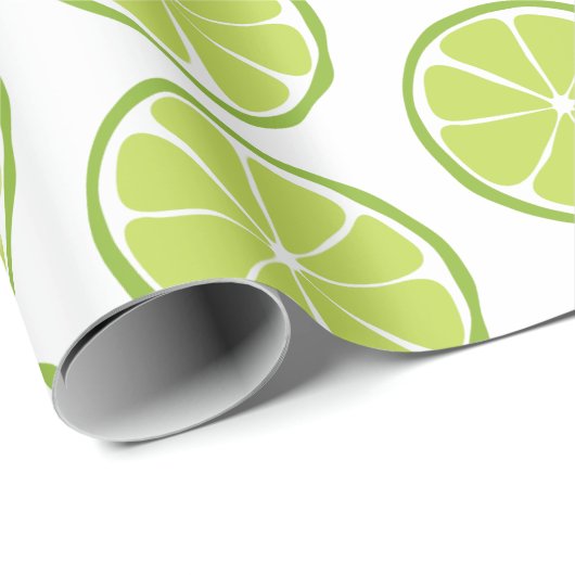 Summer Citrus Limon Wrapping Paper Geschenkpapier (Rolleneckpunkt)