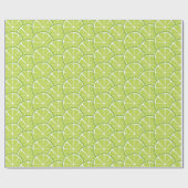 Summer Citrus Limone Slices Wrapping Papier Geschenkpapier (Flach)