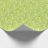 Summer Citrus Limone Slices Wrapping Papier Geschenkpapier (Ecke)