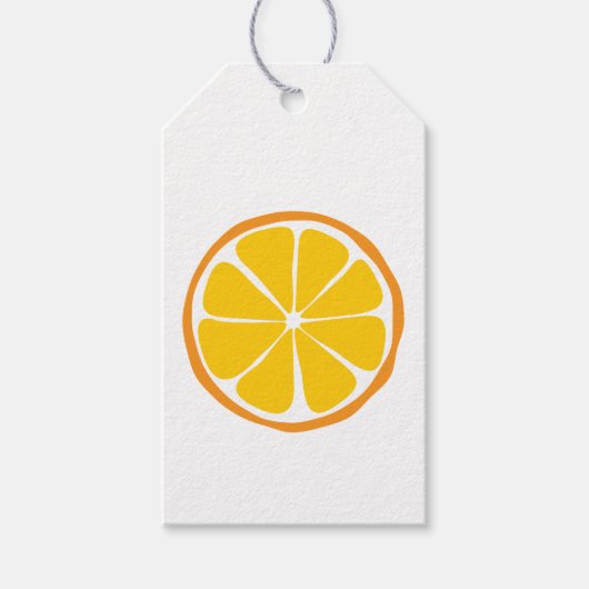 Summer Citrus Orange Geschenketiketten Geschenkanhänger (Vorderseite)