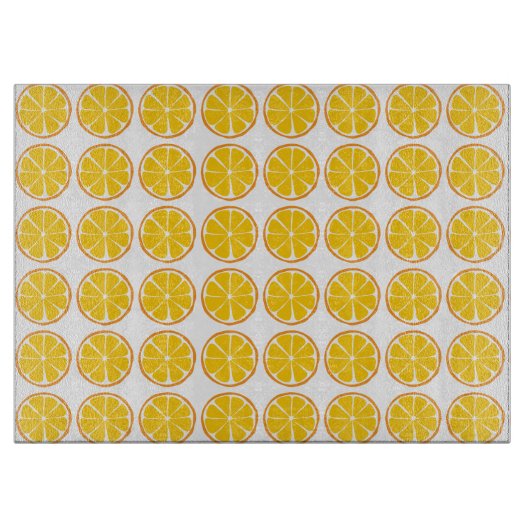 Summer Citrus Orange Glass Cutting Board Schneidebrett (Vorderseite)