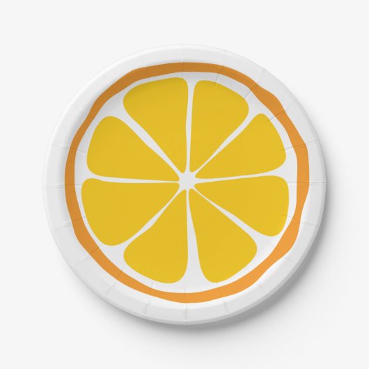 Summer Citrus Orange Paper Teller (Vorderseite)
