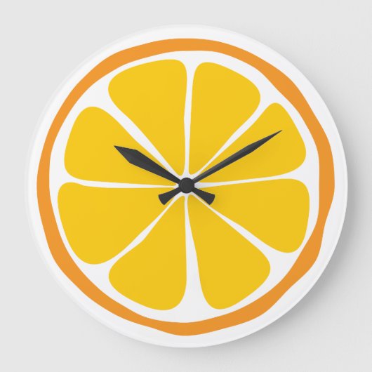 Summer Citrus Orange Wall Uhr (Vorderseite)