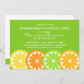 Summer Citrus Party Einladungen (Vorne/Hinten)