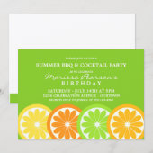 Summer Citrus Party Einladungen (Vorne/Hinten)