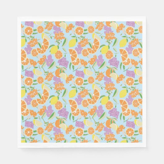 Summer Citrus Party Napkins Serviette (Vorderseite)