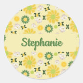 Summer Citrus Personalisiert Sticker (Vorderseite)
