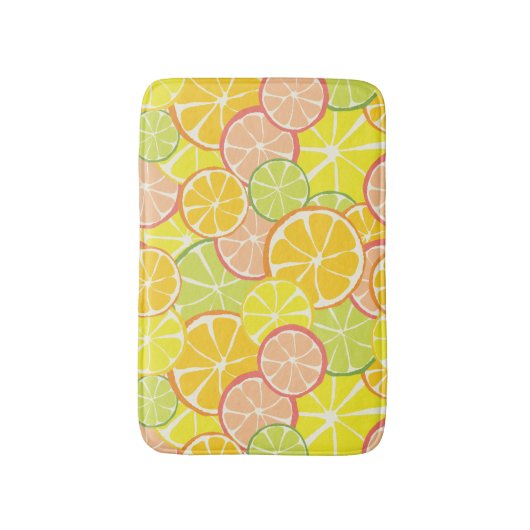 Summer Citrus Slice Badematte (Vorderseite Vertikal)