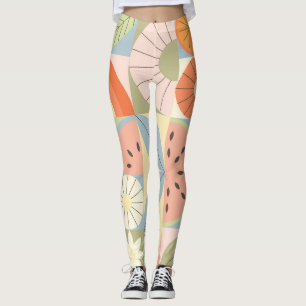 Summer Citrus Watermelon: Abstrakt geometrische Se Leggings