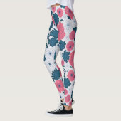 Summer Classic Simple Floral LuLaRoe Pink White Leggings (Links)