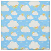 Summer Clouds und Sunshine Sky Gemustert Stoff (Muster)