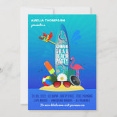 Summer Club Beach Party Logo-Einladung hinzufügen Einladung (Vorderseite)