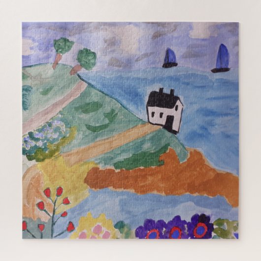 Summer Coast & Blume Jigsaw Puzzle (Vertikal)