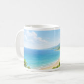 Summer Coastal Landscape Mug Kaffeetasse (Vorderseite Links)