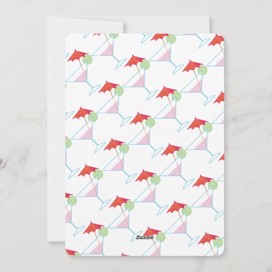 Summer Cocker Spaniel Beach Party Einladung (Rückseite)