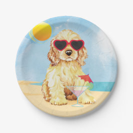 Summer Cocker Spaniel Pappteller