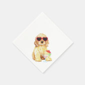 Summer Cocker Spaniel Serviette (Ecke)