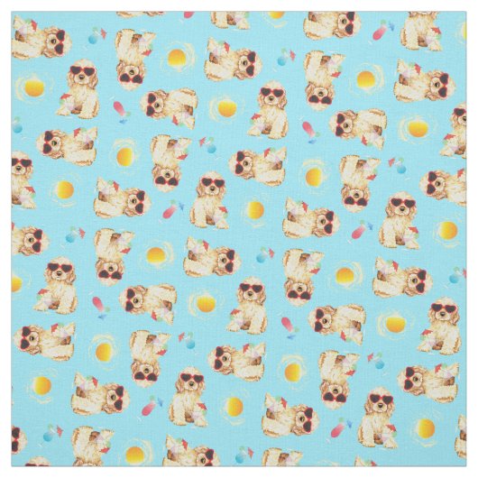 Summer Cocker Spaniel Stoff (Muster)